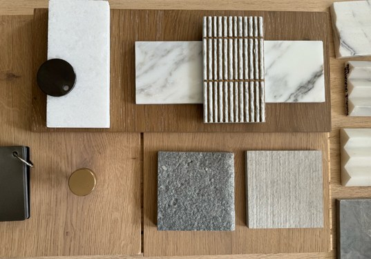 Material samples flat lay
